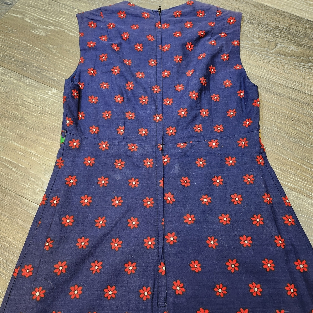 Authentic Real 60's Hippy Super Vintage Maxi Dress Rare Floral Pattern Woodstock - Picture 9 of 11